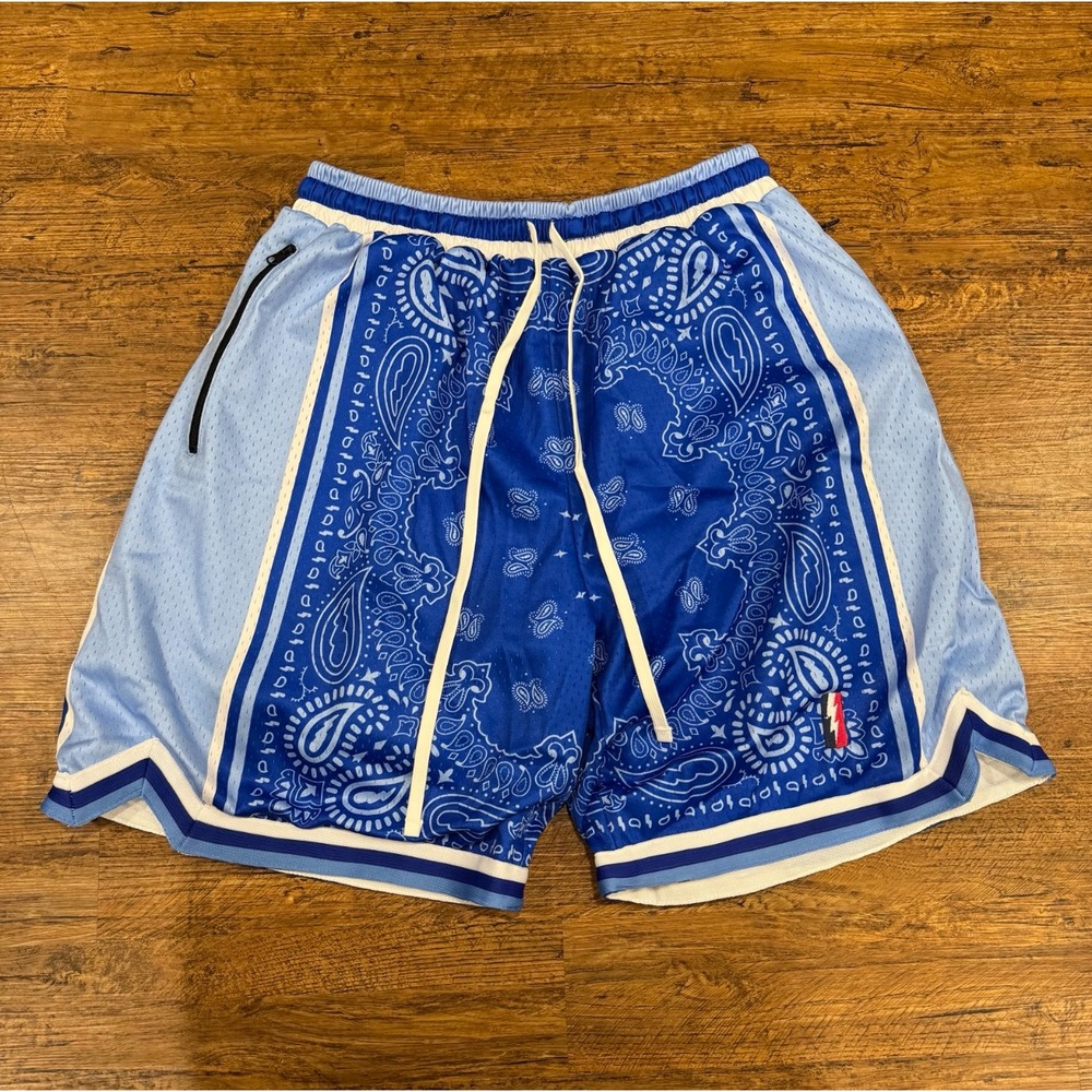 Collect and Select Trillest Blue Nipsey Hussle Swingman Basketball Shorts Men XL